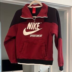 Nike Red and Black Sportswear Pullover